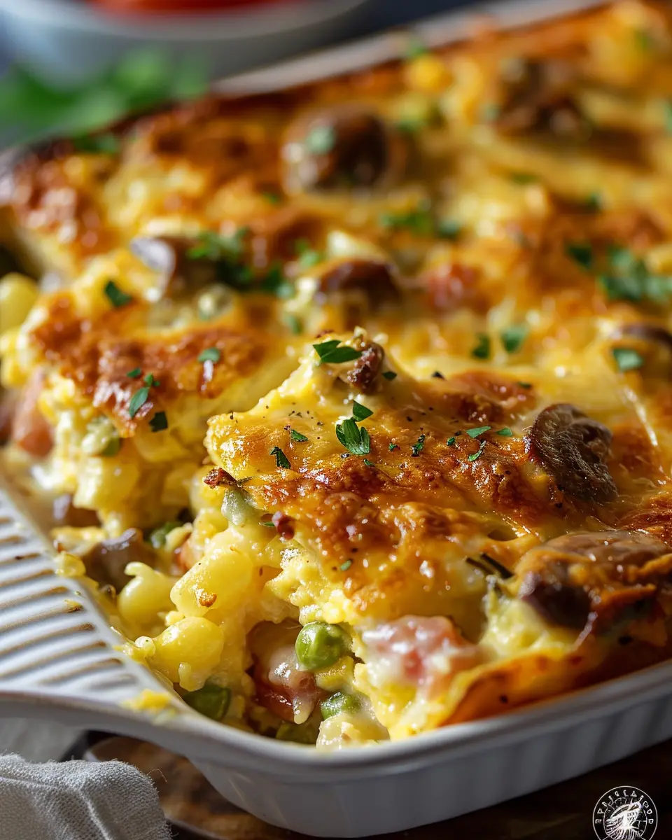 Farmer’s Casserole: Easy Turkey Bacon and Chicken Ham Delight