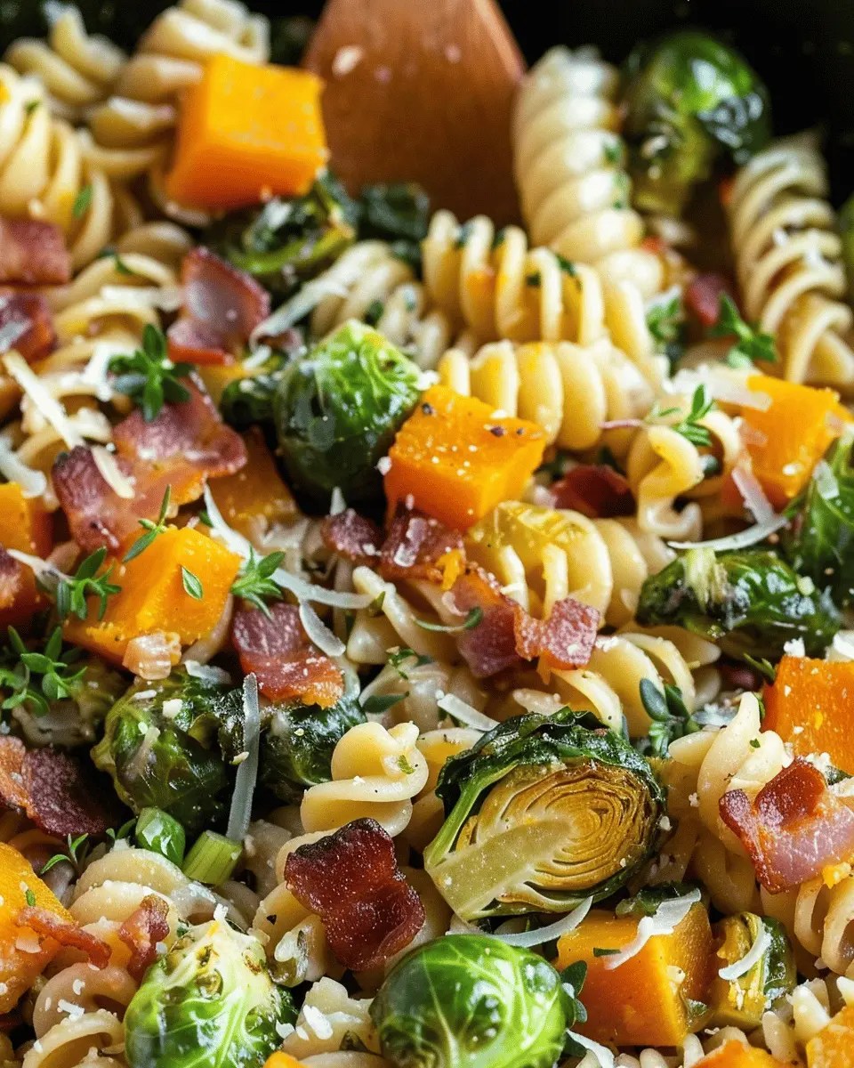 Bacon Brussels Sprouts Butternut Squash Pasta: A Hearty Delight