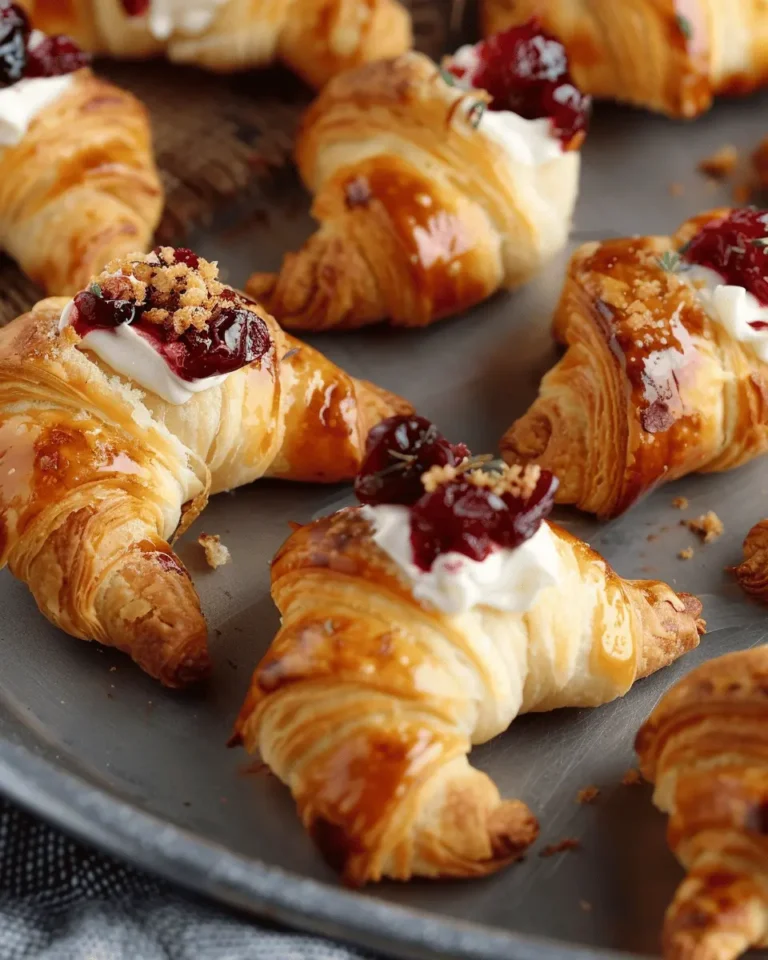 Cranberry Cream Cheese Crescent Bites