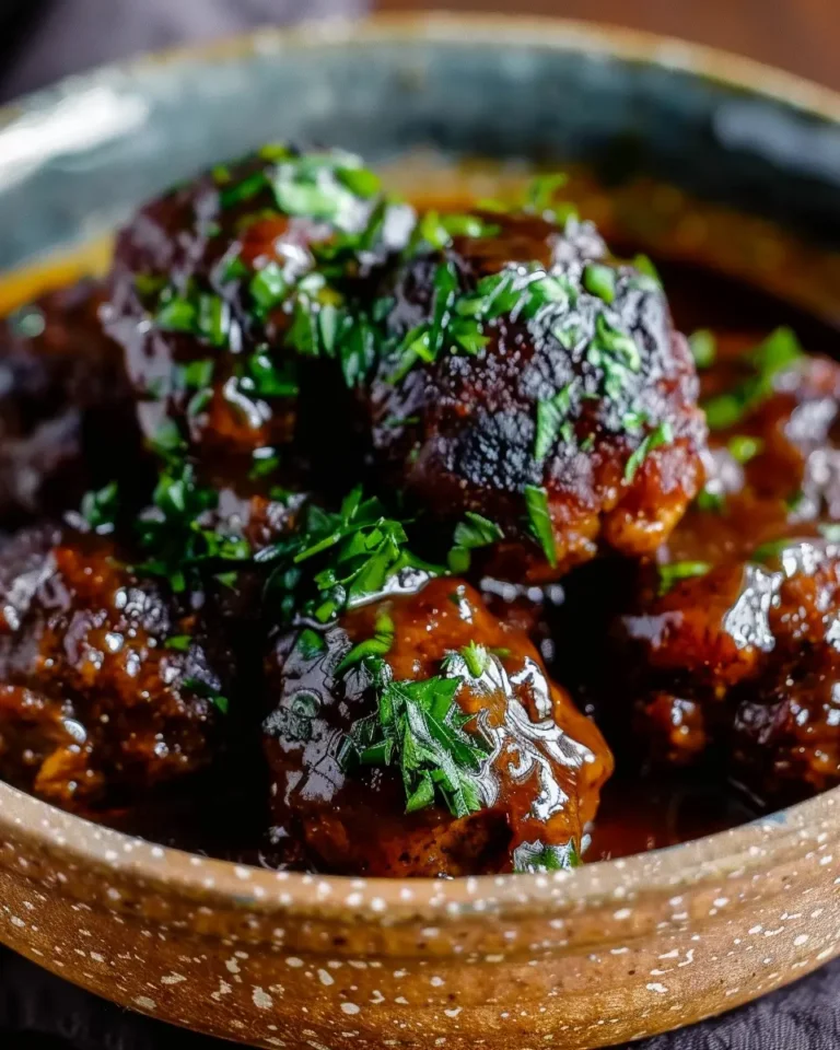 Red Wine Braised Meatballs