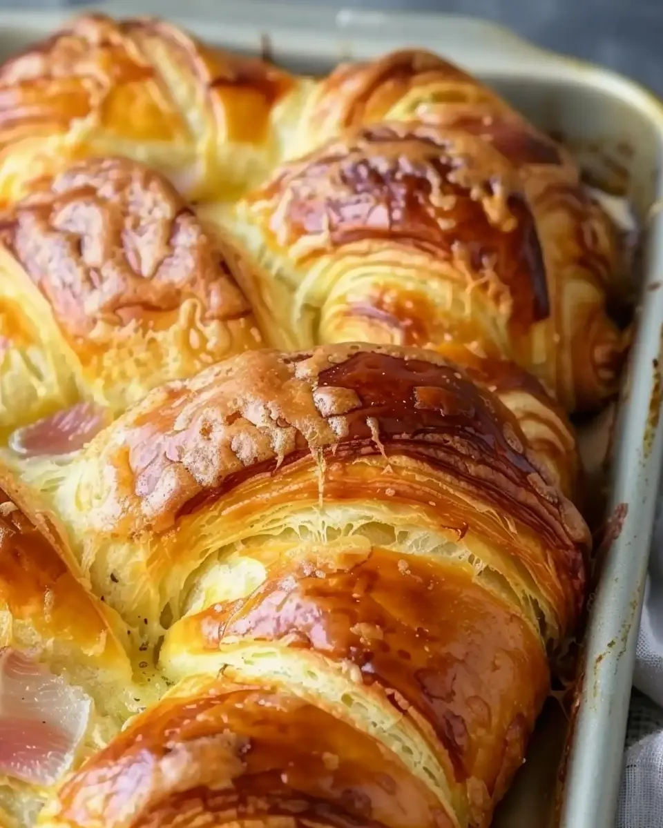 Croissant Bake: Indulgent Turkish Bacon and Chicken Ham Delight