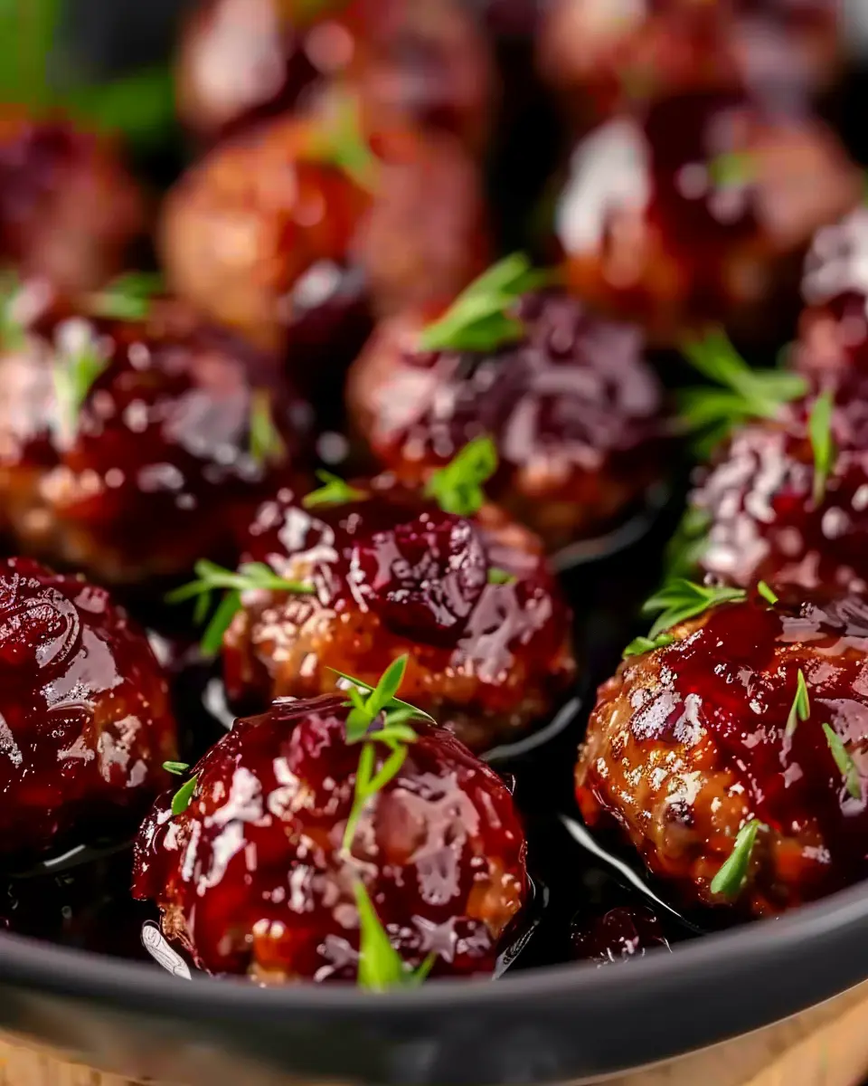 Quick Christmas Cranberry Meatballs: Juicy Turkey Bacon Delight