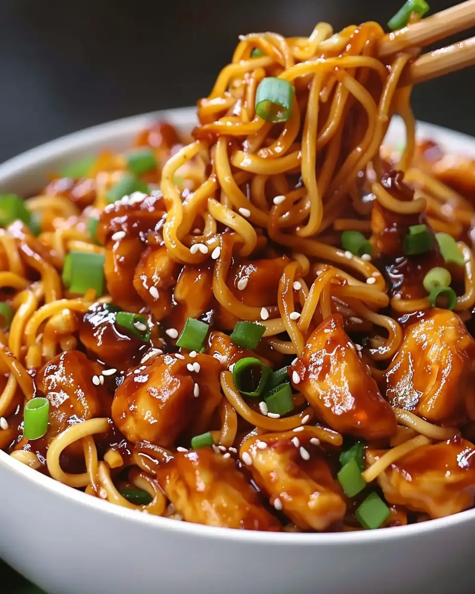 Sticky Garlic Chicken Noodles: The Easy Way to Indulge at Home