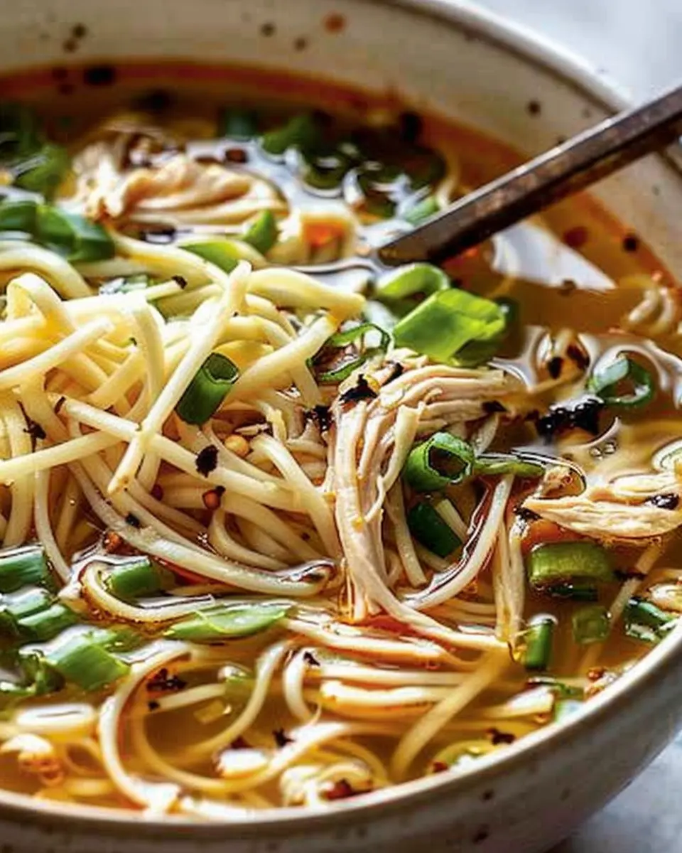 Aromatic Ginger Scallion Chicken Noodle Soup: A Cozy Delight