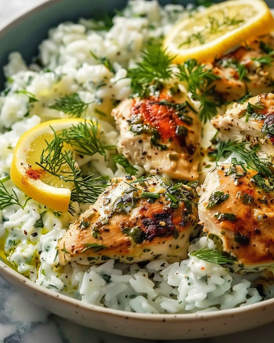 Bake Chicken Tzatziki Rice: Easy &amp; Flavorful Dinner Delight