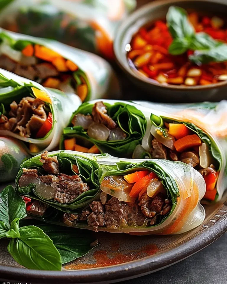 Thai Basil Beef Rolls