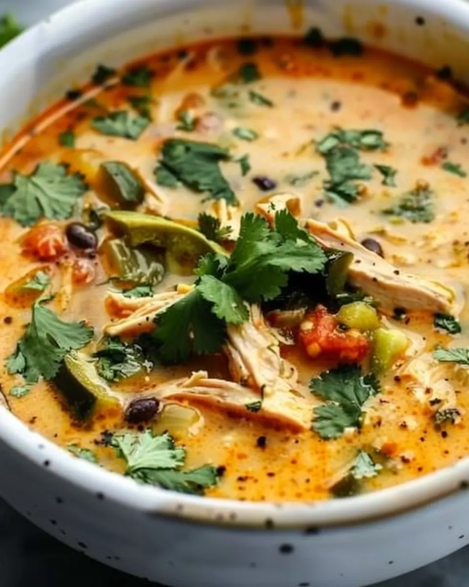 Chicken Poblano Soup: Easy Comfort with Turkey Bacon Goodness