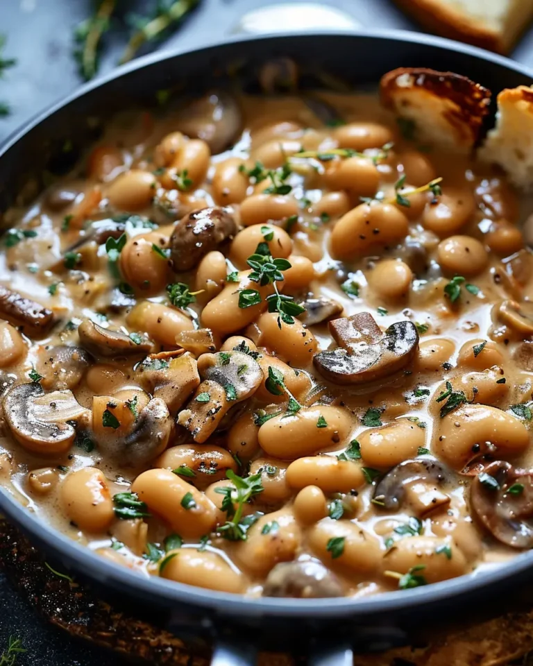 Creamy White Bean and Mushroom Skillet