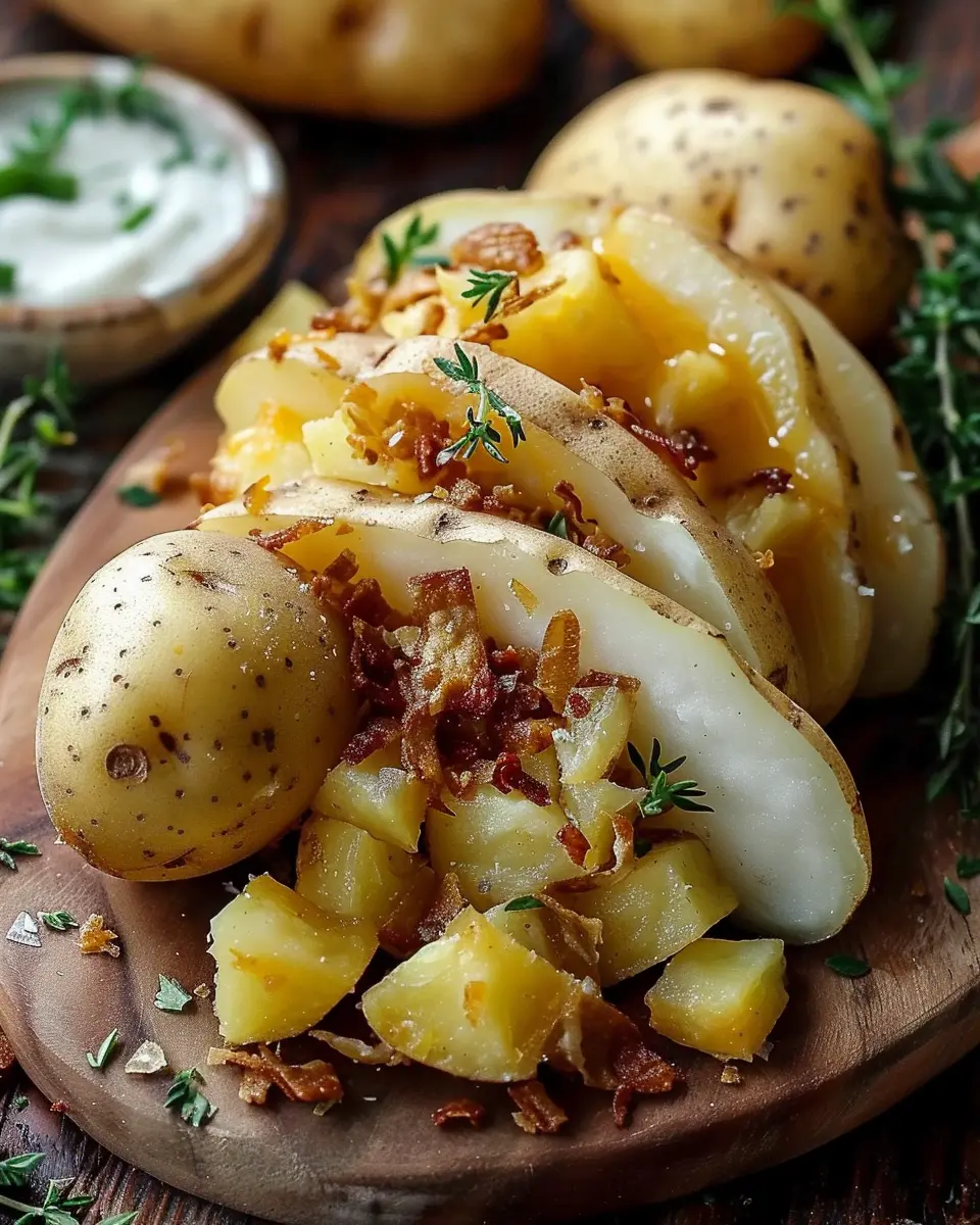 Easy Potato Delight: Satisfying Turkey Bacon &amp; Chicken Ham Recipe