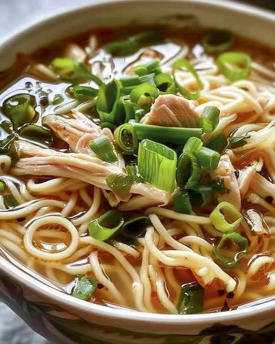 Aromatic Ginger Scallion Chicken Noodle Soup for Cozy Nights