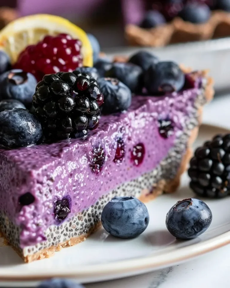 No-Bake Blueberry Chia Seed Pie