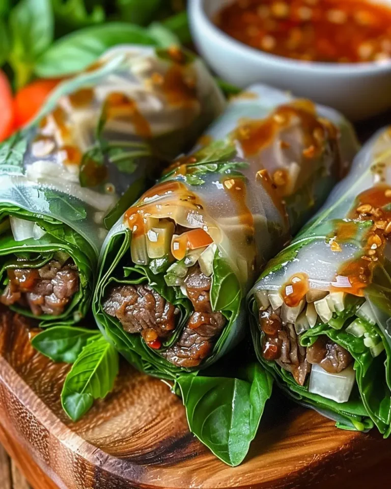 Thai Basil Beef Rolls