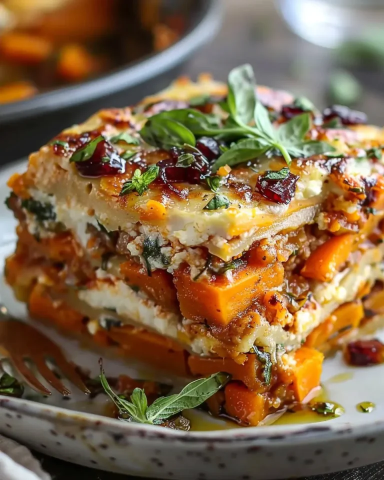 Layered Sweet Potato Butternut Squash Carrot Lasagna Recipe