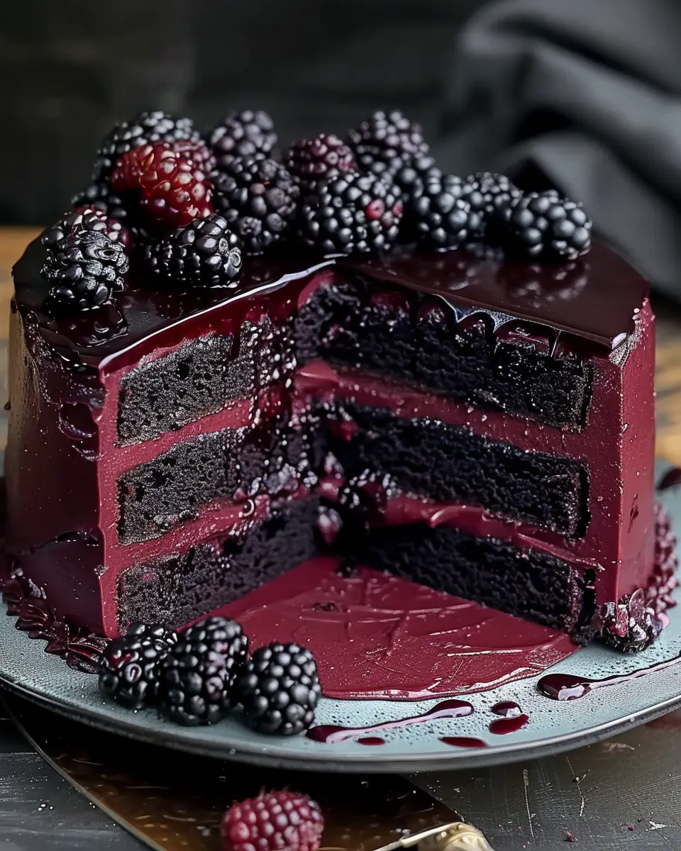 Decadent Blackberry Velvet Gothic Cake: A Sinfully Delicious Treat