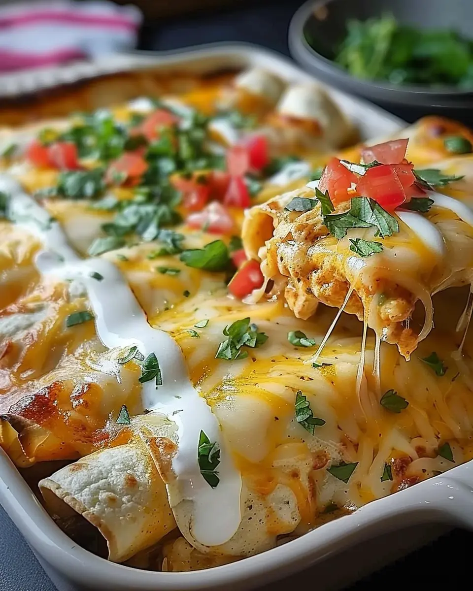 Indulgent Queso Chicken Enchiladas for a Cozy Night In
