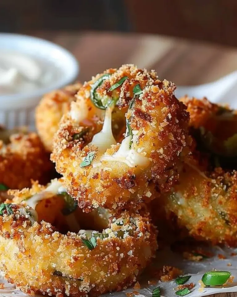 Jalapeño Popper Stuffed Onion Rings Recipe