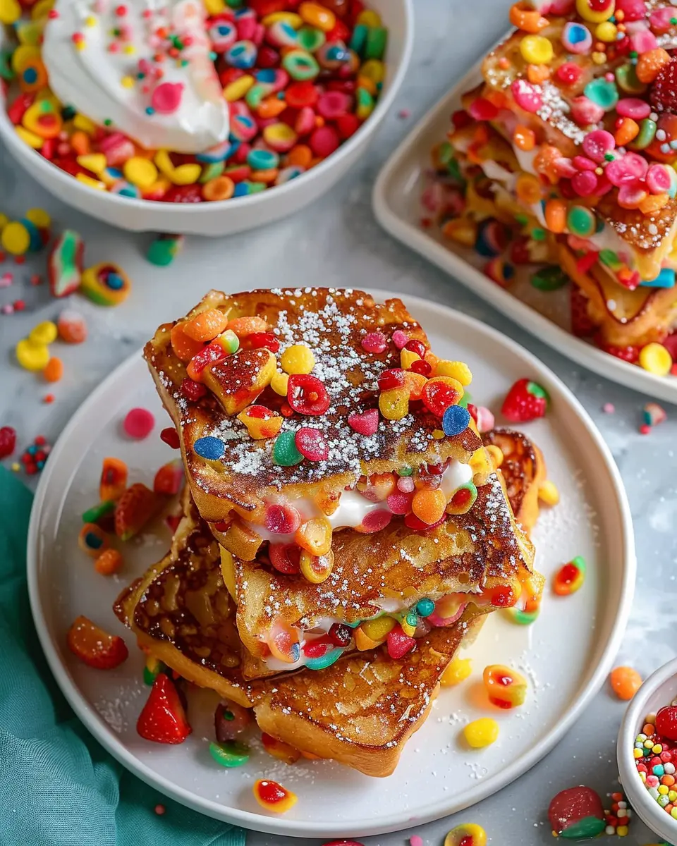 Fruity Pebbles French Toast: The Best Colorful Breakfast Treat