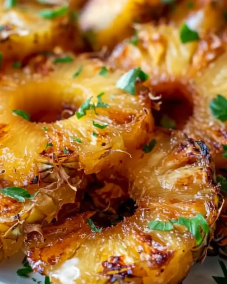 Rum-Soaked Fried Pineapple