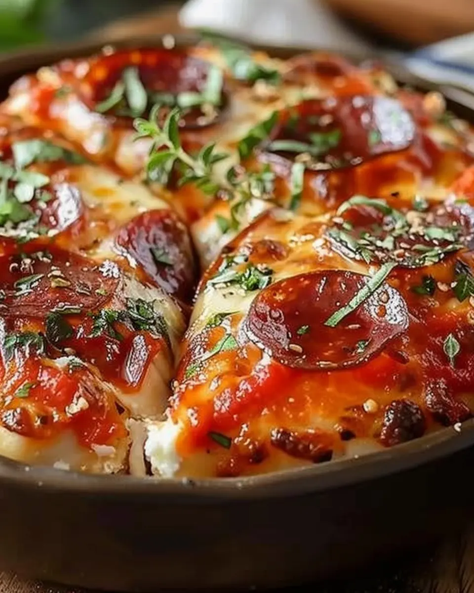 Best Cottage Cheese Pizza Bowl with Turkey Bacon and Veggies