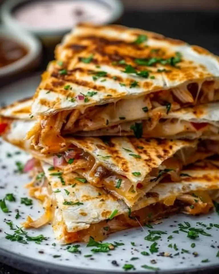 Cheesy Hot Honey Chicken Quesadillas