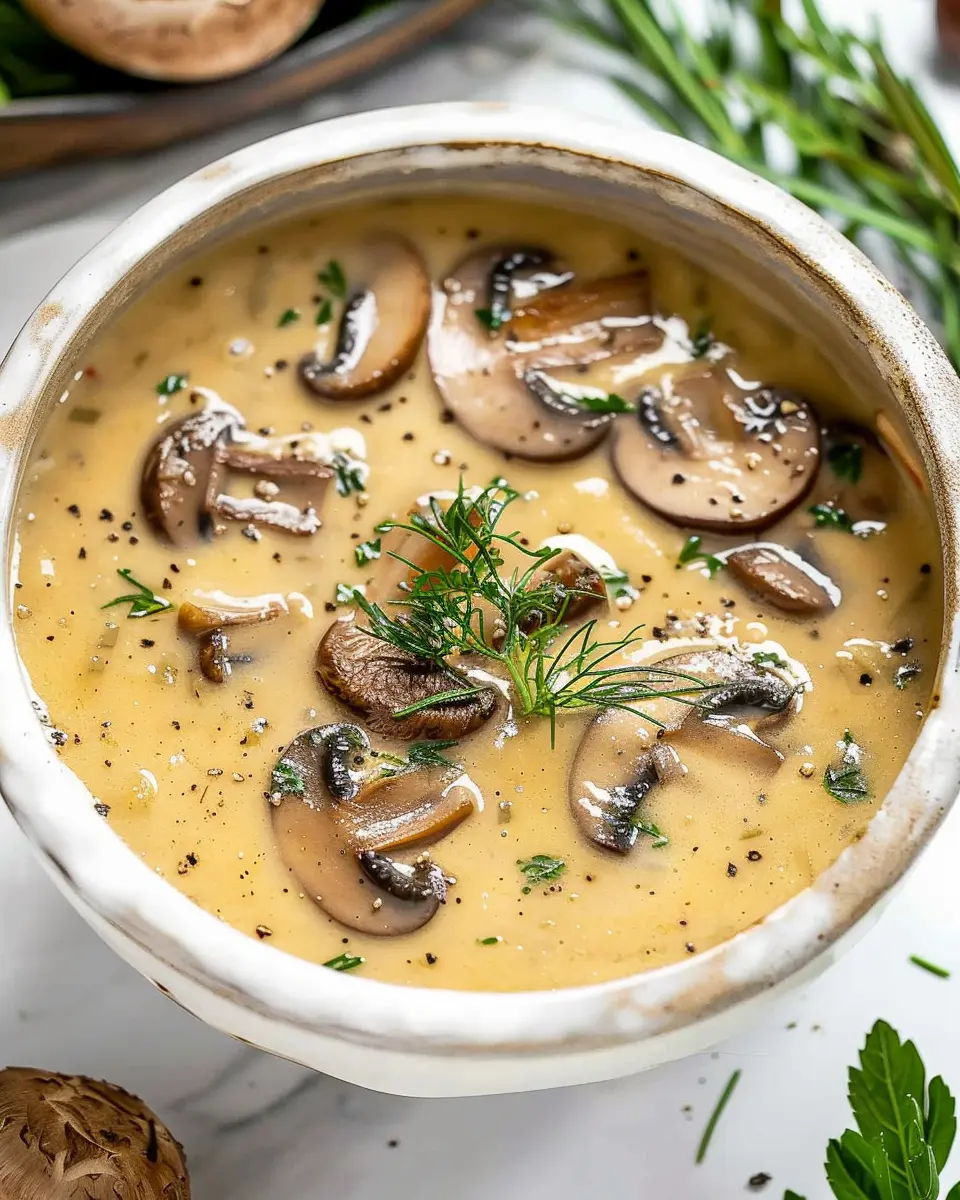 Cream of Mushroom Soup: A Cozy Indulgence with Turkey Bacon