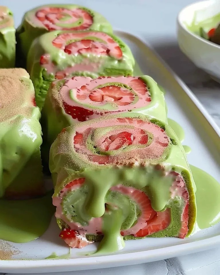 Strawberry Matcha Latte Rolls