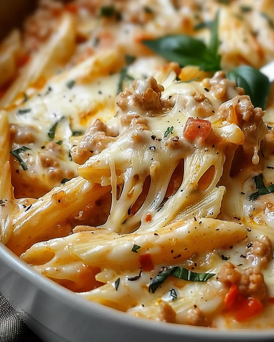 Creamy Rotel Pasta with Turkey Bacon and Chicken Ham Delight