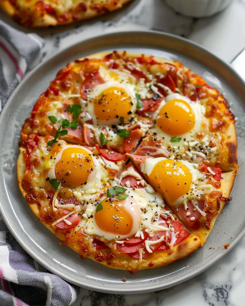 Pizza Eggs: Easy Recipe with Turkey Bacon and Chicken Ham
