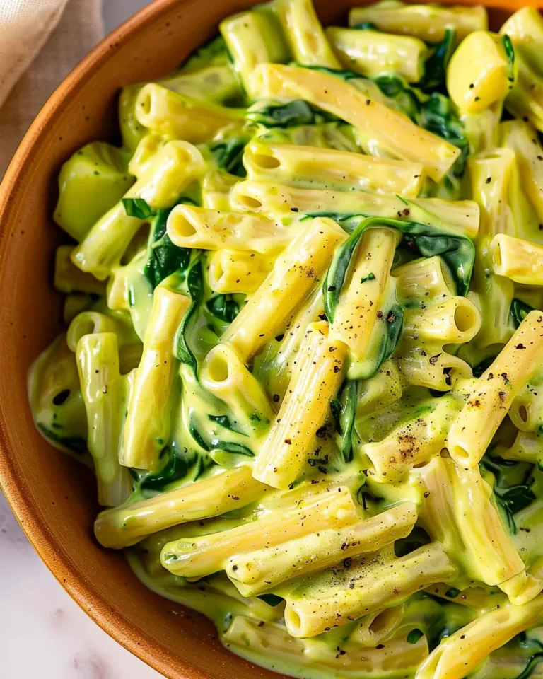 vegan creamy spinach garlic pasta