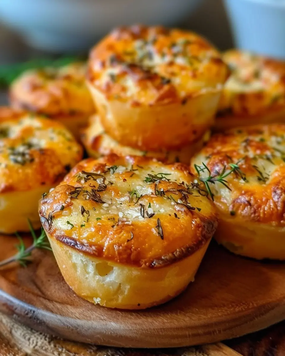 Golden Crust Garlic Rosemary Focaccia Muffins for Cozy Evenings