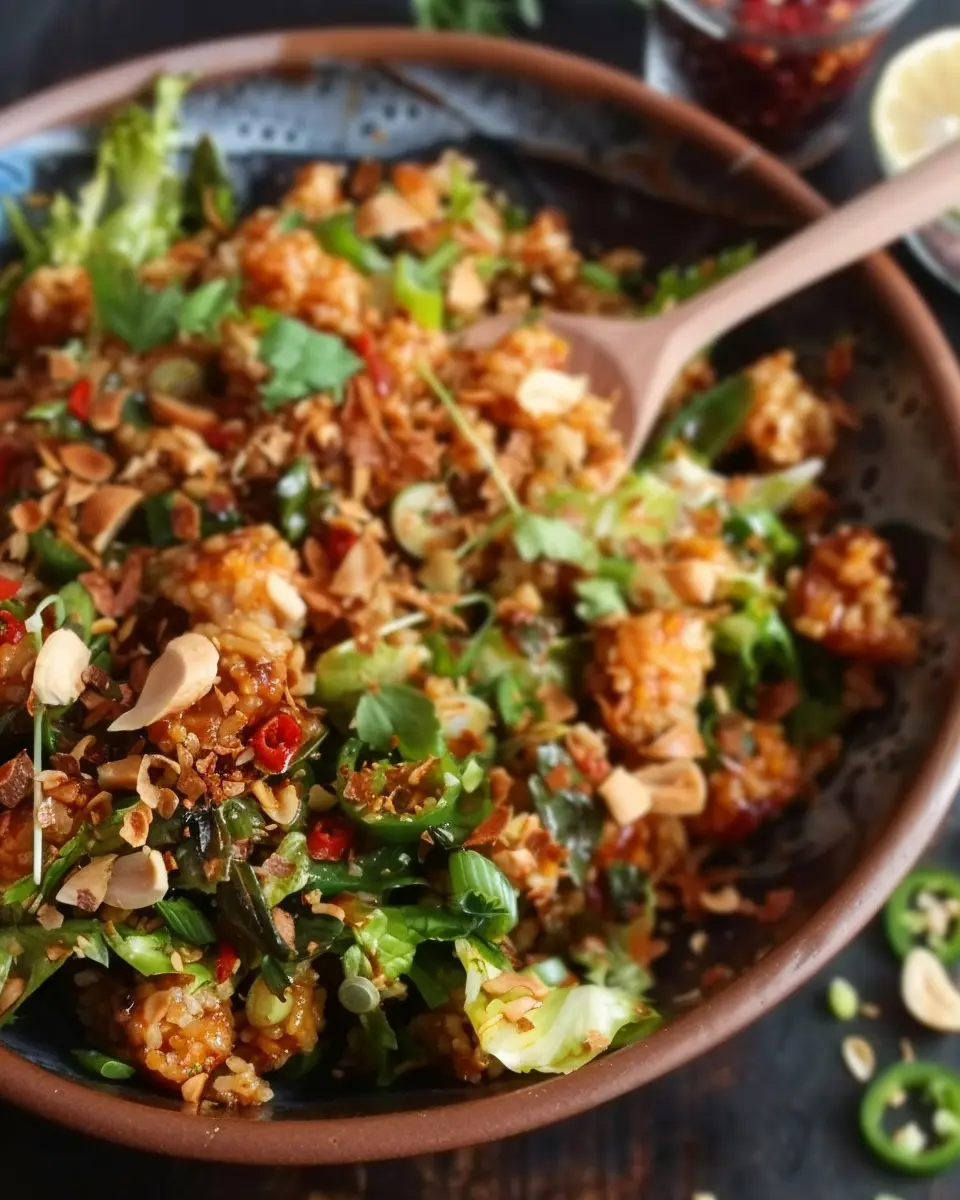 Satay Crispy Rice Salad: The Best Flavorful Twist on Tradition
