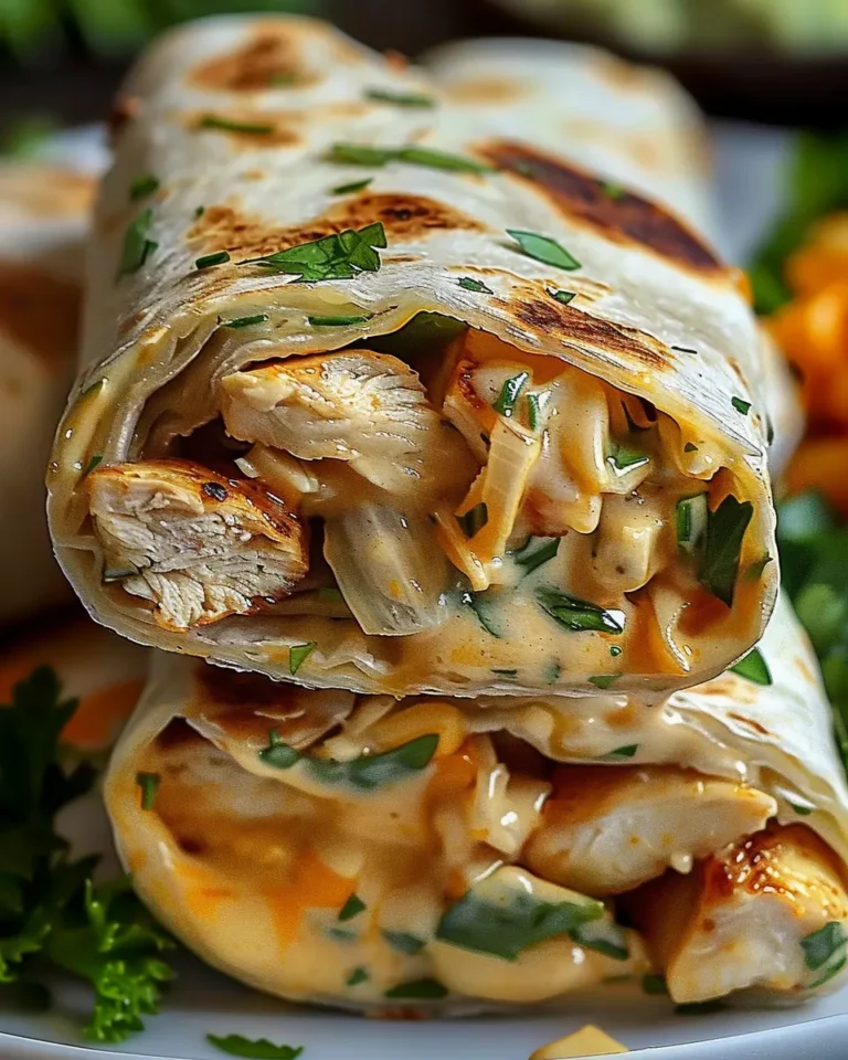 Cheesy Chicken Garlic Wraps